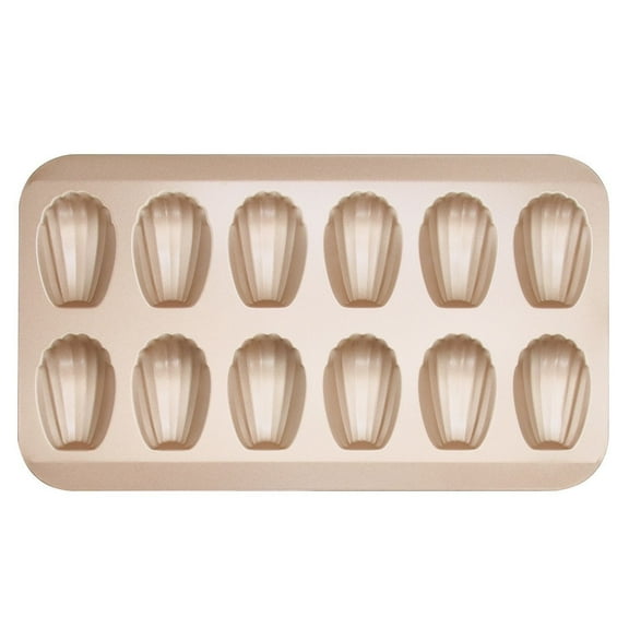 EUDIDV Baking Biscuit Molds Madeleine Cake Non-stick Baking Pan 12 Even Cake Bread Baking Utensils Biscuit Mold Shape