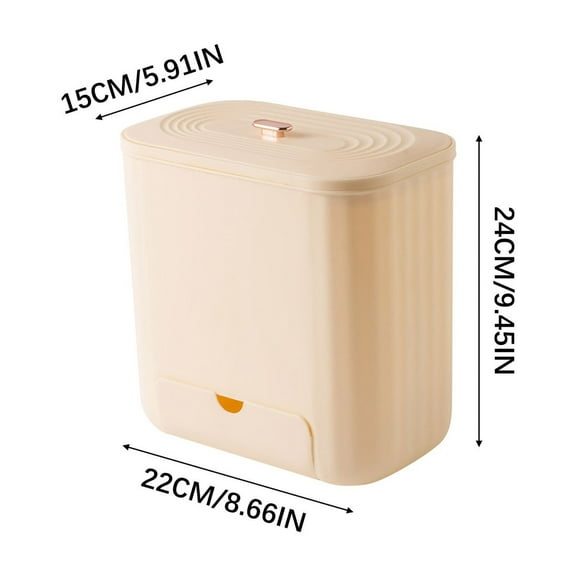 EUDIDV Bathroom Trash Can Experience A Clean And Fresh Kitchen With This 5L Hanging Trash Can - Easy To Install On Kitchen Cabinet Doors Say Goodbye To Clutter Kitchen Trash Can