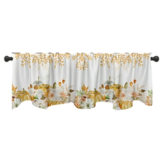 EUDIDV Blackout Curtains Thanksgiving Pumpkin Half Curtain Door Curtain Coffee Curtain Kitchen Sink Cabinet Curtain Living Room Curtains