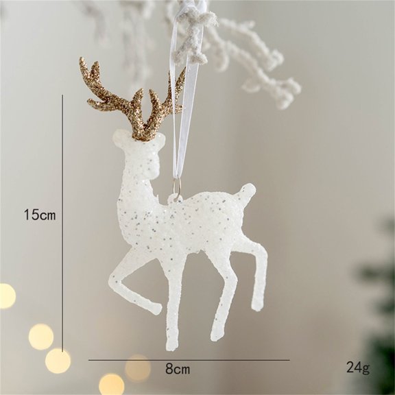 EUDIDV Christmas Decorations A chopper Christmas Reindeer Pendant Sparkling Reindeer Pendant Statue Decoration Christmas Tree Pendant