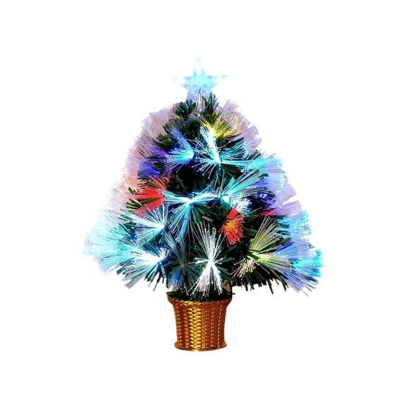EUDIDV Christmas Lights Artificial Christmas Tree With Light 17.7 Inch Christmas Decorations USB Powered Small Christmas Trees For Home Office Party Decorations Xmas Tree Decor