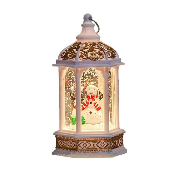 EUDIDV Christmas Lights Christmas Lantern Decor Night Light Christmas Lanterns Desk Lamp Lighted Water Lantern Home Decor Lantern Christmas Party Supplies Xmas Tree Decor