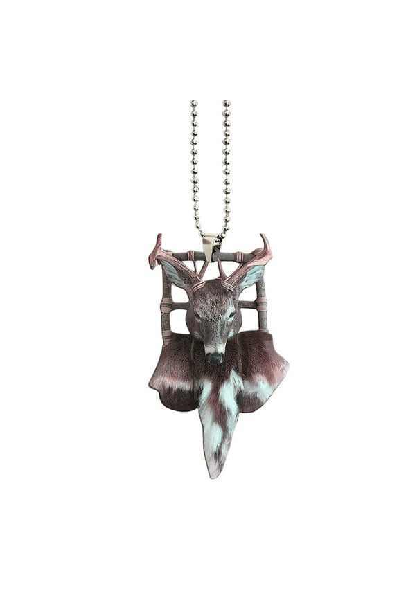 Christmas Ornaments Originality Christmas Decoration Deer Antler Pendants Acrylic Flat Car Decorations Backpacks Keychains Decorations Gift Giving Gifts Xmas Tree Decor