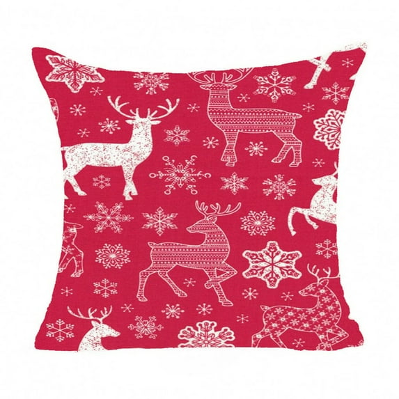 EUDIDV Christmas Pillowcase Christmas Pillows Cover Decor Pillow Case Sofa Waist Throw Cushion Cover 1PC Festive Pillow Cover Standard