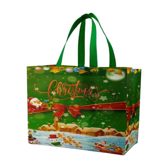 EUDIDV Christmas Products 6pcs Christmas Gift Bag Non-woven Laminated Tote Bag Environmentally Friendly Shopping Bag Festive Supplies