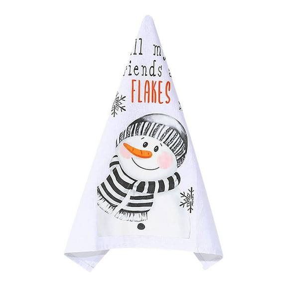 EUDIDV Christmas Products Christmas Snowman Hand Towel Lint- Kitchen Bathroom Hand Towel Towel Dish Towel Soft Dish Cloth Housewarming Gifts Decorations For New Home 16x27 Inches Festive Supplies