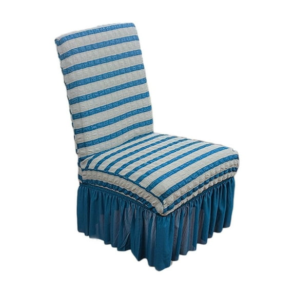 EUDIDV Comfortable Relaxing Cushion Modern Easy Thickened Chair Cover Seersucker Chair Cover Home Elastic Dining Chair Cover Lace Skirt Supportive Seat