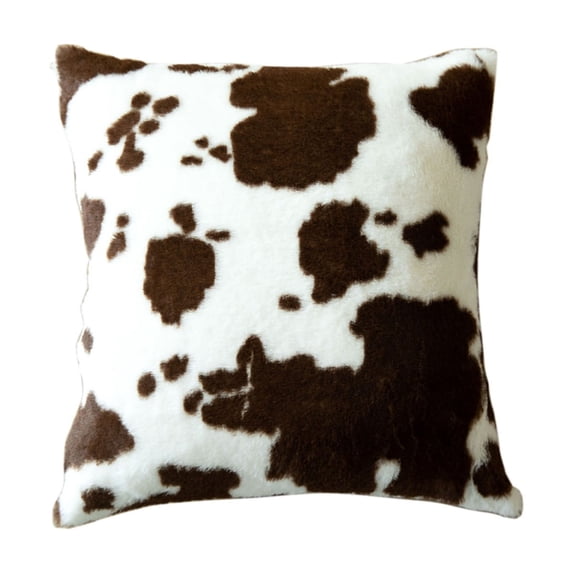 EUDIDV Comfortable Sofa Pillow Cover Cow Pattern Fashionable And Trendy Plush Pillowcase For Car Pillows Sofa Cushions Living Room Pillowcases Home Gifts Soft Throw Pillowcase