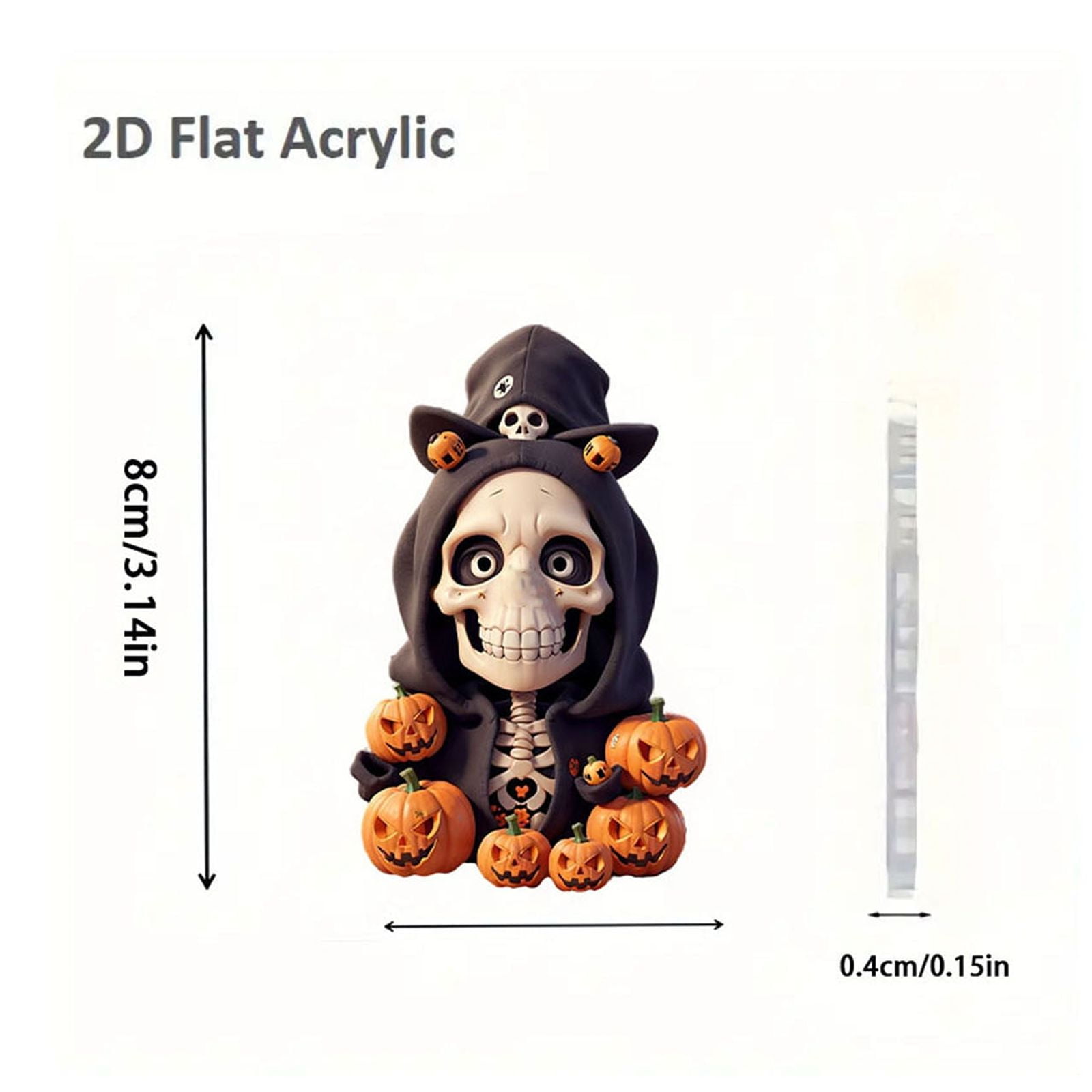 EUDIDV Creepy Props Halloween Skeleton Pumpkin Horror Car Rearview ...