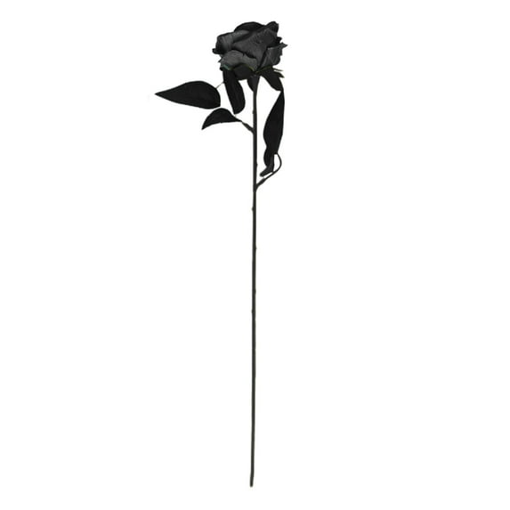 EUDIDV Creepy Tabletop Decor 12pcs Simulation Black Single Rose Bouquet Halloween Horror Gothic Style Dark Collection Festoon Halloween Figurines