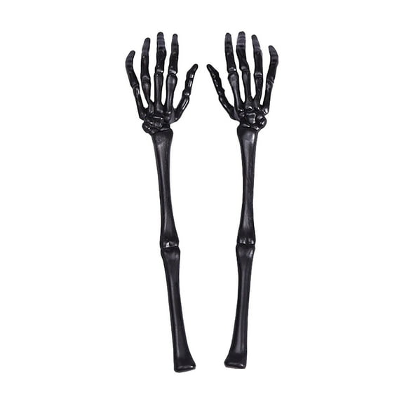 EUDIDV Creepy Tabletop Decor Halloween Skull Arm 2 Pcs Set About Inserted Ghost Hand Broken Ghost Claws Artificial Human Skeleton Props Tombstone Halloween Figurines