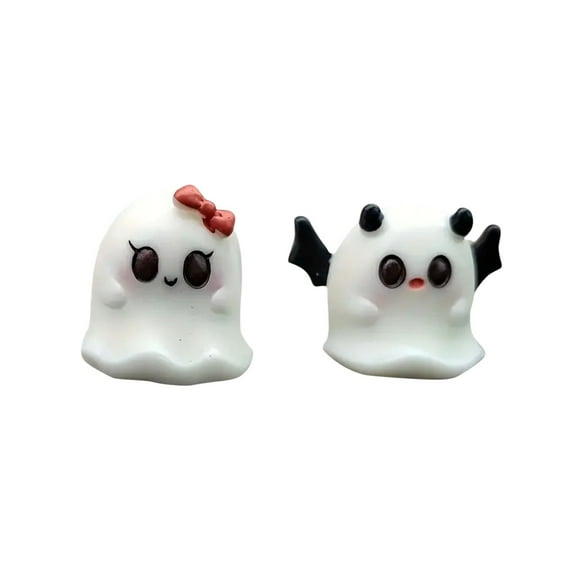 EUDIDV Creepy Tabletop Decor Lovely Ghost Small Decoration Double Resin Crafts Car Interior Decoration Pendant Halloween Figurines