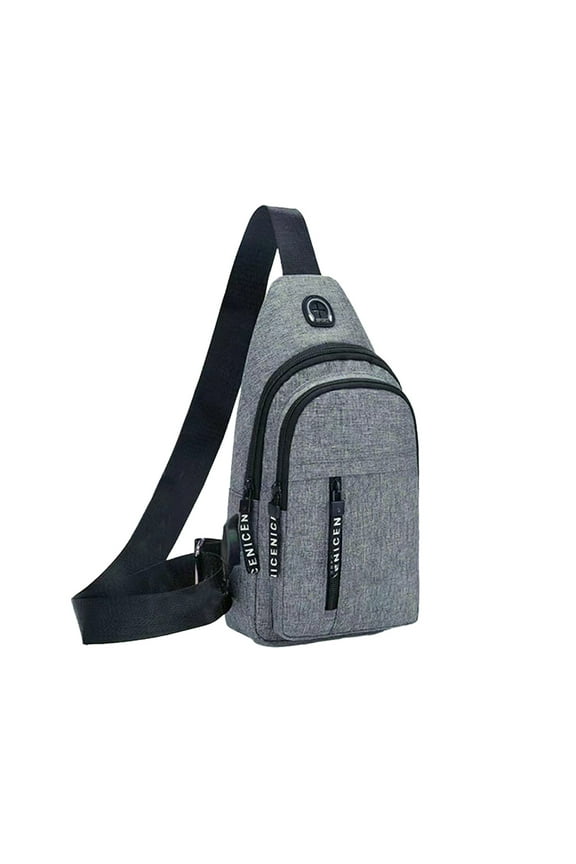 Crossbody Bag;External USB Charging Chest Bag Men's Waist Bag Shoulder Messenger Bag;Suitable for Going Out and Travel