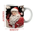 thumbnail image 1 of EUDIDV Decorative Ceramic Mug Christmas Mug Inflated Snowman Mug, Santa Mug Press Puffy Design 15oz 11oz Coffe Large Ceramic Mug, 1 of 5