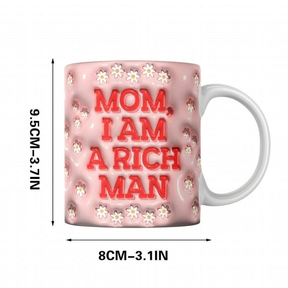 EUDIDV Decorative Ceramic Mug Dog Mom Dog Inflated Mug Personalized Ceramic Mug Gift For Pet Lovers Large Ceramic Mug