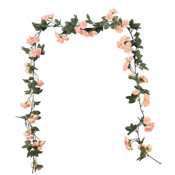 EUDIDV Decorative Faux Flowers 69 Heads Artificial Rose Hanging silk roll Flowers for Wall Decor Rattan Artificial Flowers