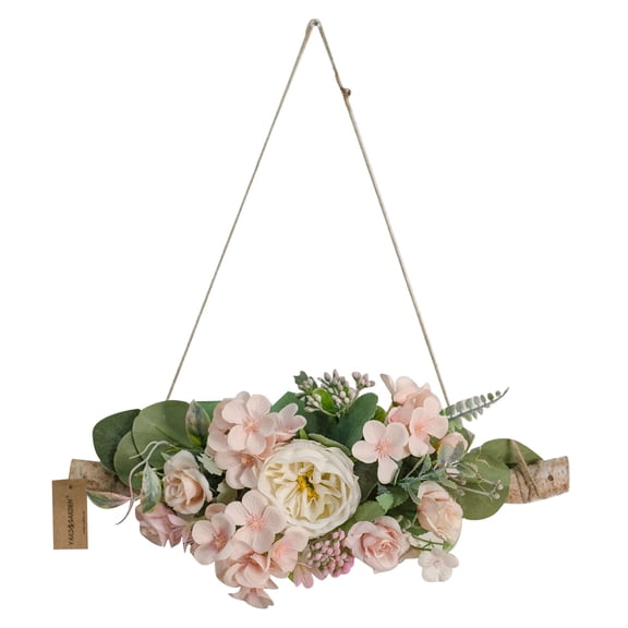EUDIDV Decorative Faux Flowers Artificial Flower Decoration Style Decorative Flower Wreath Wall Pendant Artificial Flowers