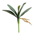 thumbnail image 1 of EUDIDV Decorative Faux Flowers Artificial Orchid Phalaenopsis Leaves Potted Plant Office Decor 1PC Artificial Flowers, 1 of 2