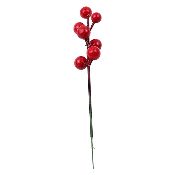 EUDIDV Decorative Faux Flowers Christmas Simulation Red Fruit Fruit Branch Small Red Fruit Cutting Christmas Tree Decoration Artificial Flowers