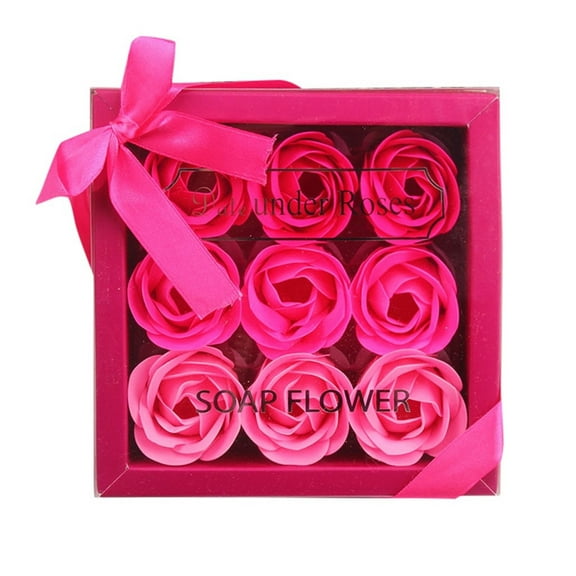 EUDIDV Decorative Faux Flowers Flower Bouquet Roses Carnations Gift Box Wedding Home Artificial Flowers