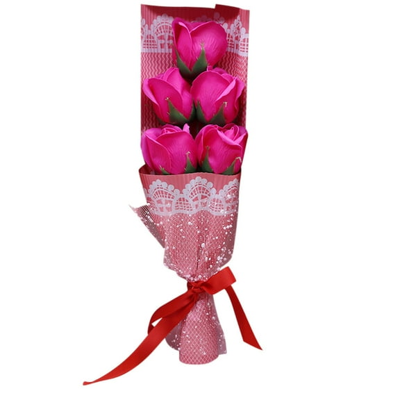EUDIDV Decorative Faux Flowers Rose Soap Flower Floral Bouquet Gift Box for Mother’s Day Wedding Party Present Artificial Flowers