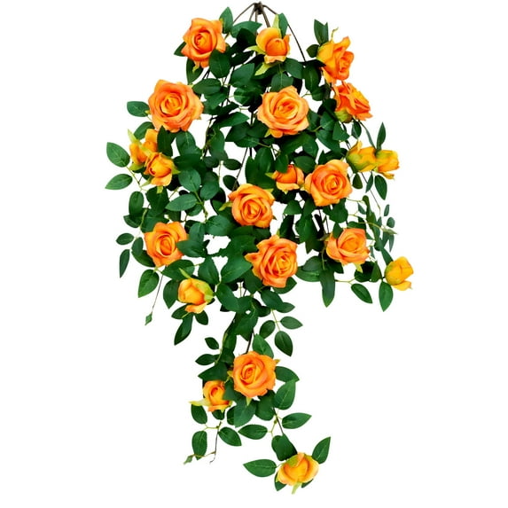 EUDIDV Decorative Faux Flowers Simulated Plant Stems For Outdoor Spring Decoration Realistic Rose Bouquets For Home Porch Terrace Balcony Garden Outdoor Parties Artificial Flowers