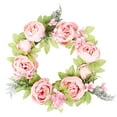 thumbnail image 1 of EUDIDV Decorative Faux Flowers Spring Leaf Wreath Plastic Artificial Plant Home Decoration Wreath Front Door Artificial Flowers, 1 of 7