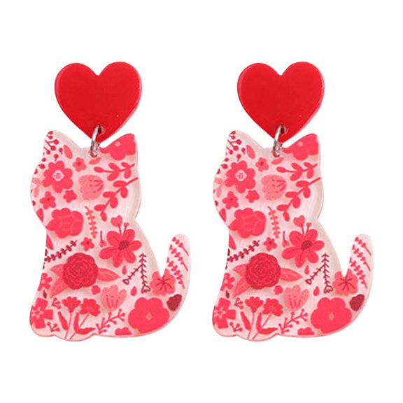 EUDIDV Decorative Faux Flowers Valentine's Day Earrings Earrings Earrings Earrings Jewelry Female Earrings Artificial Flowers