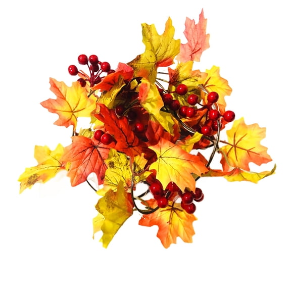 EUDIDV Decorative lamps Thanksgiving Festival Maple Leaf Rattan Red Fruit Light String Fruit Copper Wire Light Holiday Party Garden Decorative Light Festive Supplies