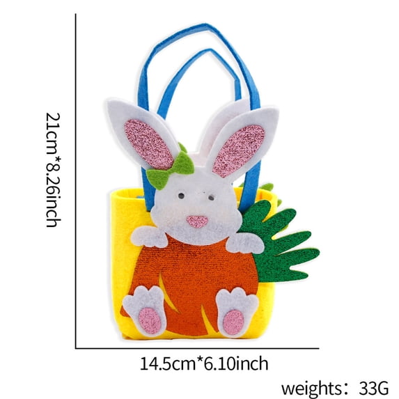 EUDIDV Easter Basket Essentials;Easter Bunny Gift Bag Candy Bag Present Home Party Accessory Easter Tote Basket DIY Tote Bag;Easter Basket Stuffers for Toddler