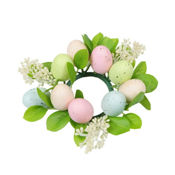 EUDIDV Easter Decor,Easter Decoration Wreath Spring Colorful Easter Eggs Simulation Party Door Hanging Props Easter Wreaths,Easter Party Supplies