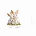 thumbnail image 1 of EUDIDV Easter Decor Easter Figurines 2D Flat Acrylic White Family Ornament Easter Party Supplies, 1 of 6