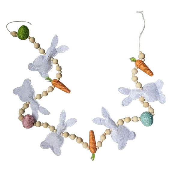 EUDIDV Easter Decor,Family Festive Pendant Easter Bunny Carrot Decoration Ornament,Easter Party Supplies