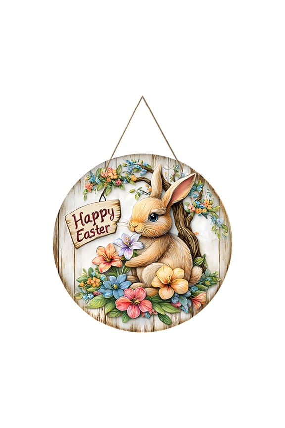 Easter Decorations Easter Eggs Easter Bunny Wooden Decorative Plaques Easter Party Supplies