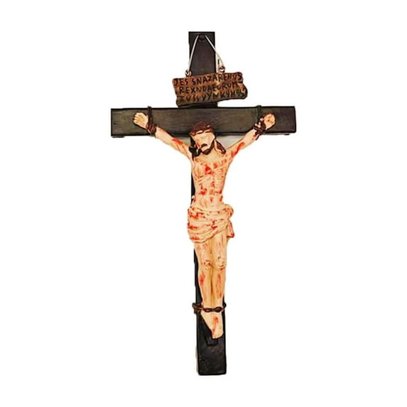 EUDIDV Easter Hanging Decor;Generic Realistic Crucifix Catholic Wall With Christ Statue Unique For Wall Red;Charming Easter - Themed Wall Hangings