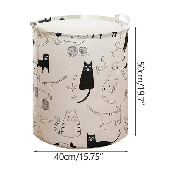 EUDIDV Extra-Large Fashion Printed Household Foldable Toy Clothing Storage Bag Laundry Basket Collapsible Storage Bag Roomy
