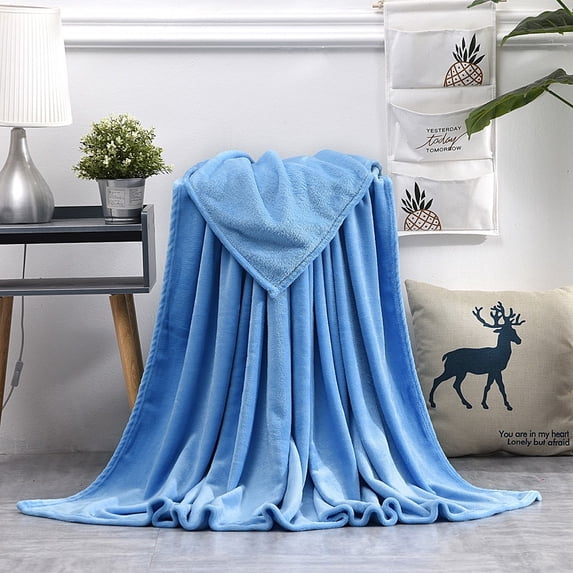 EUDIDV Fleece Throw Blanket Super Soft Warm Solid Warm Plush Fleece Blanket Throw Rug Sofa Bedding Soft Snuggle