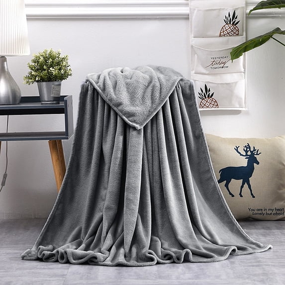 EUDIDV Fleece Throw Blanket Super Soft Warm Solid Warm Plush Fleece Blanket Throw Rug Sofa Bedding Soft Snuggle