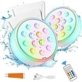 thumbnail image 1 of EUDIDV Floating Pool Lights Usb Charging Led13 Lights Rgb Color Changing RF Remote Control Diving Lights Timing Pool Bottom Lights 20ml Solar Lights Outdoor, 1 of 6