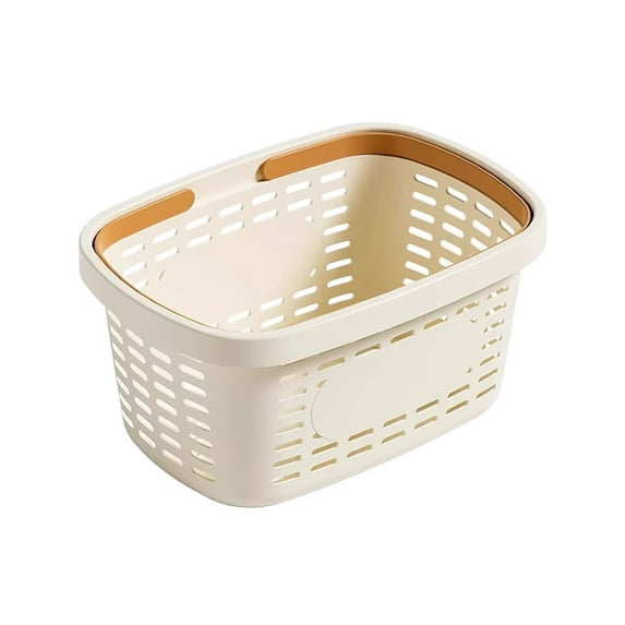 EUDIDV Foldable Laundry Hamper Household Plastic Sundries Storage Basket Desktop Cabinet Rectangular Small Basket Home Transparent Bathroom Storage Basket Large Capacity