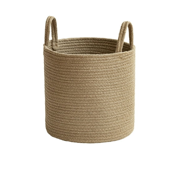 EUDIDV Foldable Laundry Hamper Rope Hand-woven Storage Basket Rope Woven Storage Basket Basket Foldable Storage Dirty Clothes Toys Sundries Storage Basket Organising Basket Large Capacity