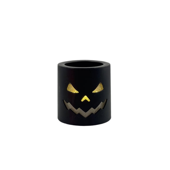 EUDIDV Ghost Lights Halloween Cylindrical Evil Pumpkin Lights Glowing LED Electronic Candle Lights Spooky Festival Supplies Halloween Decoration And Gift Decorative Lights