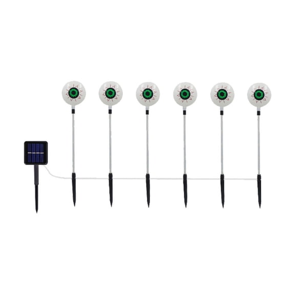 EUDIDV Glowing Halloween String Lights LED Solar Halloween Six Eyeball Ground Insertion Light Ghost Festival Ghost Eye Horror Courtyard Decoration Light Halloween Decorative Lights