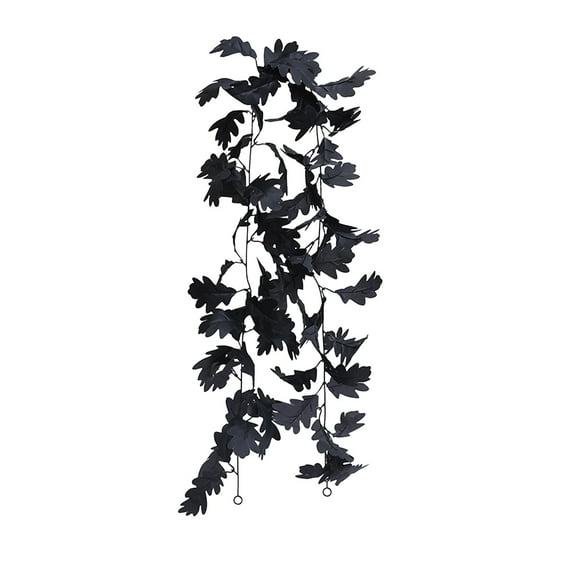 EUDIDV Halloween Decorations Artificial Hanging Plants - Black Faux Garland, Outdoor/Indoor Fake Plants for Party、Garden Decor