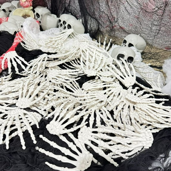 EUDIDV Halloween Decorations Halloween Skeleton Hands Realistic Life-Size Broken Limb Plastic Skeleton Hands Suitable For Halloween Theme Party Decoration Props Sale Clearance