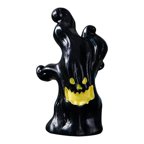 EUDIDV Halloween Figurines Miniature Glowing-in-the-dark Halloween Creativing Cute Ghost Devil Pumpkin Decorations DIY Accessories Resin Knick-knacks Halloween Gifts Creepy Tabletop Decor