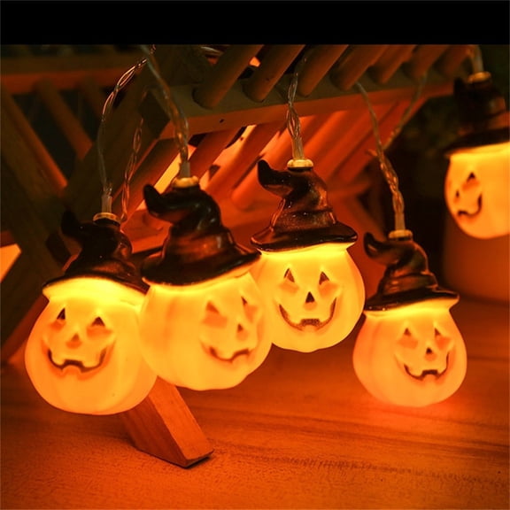 EUDIDV Halloween Lights LED String Lights Halloween Decoration Props Bar Party Trickster Decorative Lights 16.4 Feet Long With 20 Lights Plug Power Supply Decorative Lights Haunted House Lights