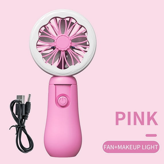EUDIDV Handheld Mini Fan 2023 New Handheld Fan USB Small Fan Portable Desktop With Built-in Night Light Including USB Data Cable Rechargeable Handheld Fan