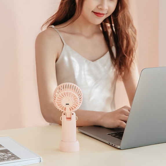 EUDIDV Hand Held Fan Rechargeable Flip Small Fan, Portable Folding Desktop, Large Wind Power, Long Battery Life USB Fan Portable