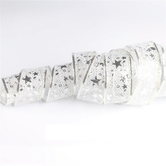 EUDIDV Holiday Decorations Christmas Decoration LED Ribbon Lights Christmas Tree Ornaments DIY Lace Bow String Lights Decoration Xmas Tree Ornaments